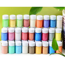 24 Colors Cosmetic Grade Mica Color Mica Powder Pigment Set for Llipgloss/Plastics/Resin/Paints/Nail Polish